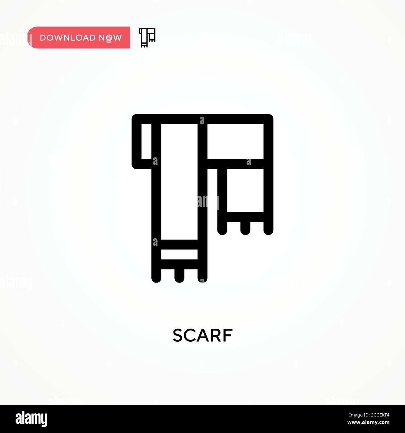 Scarf Simple vector icon. Modern, simple flat vector illustration for web site or mobile app Stock Vector