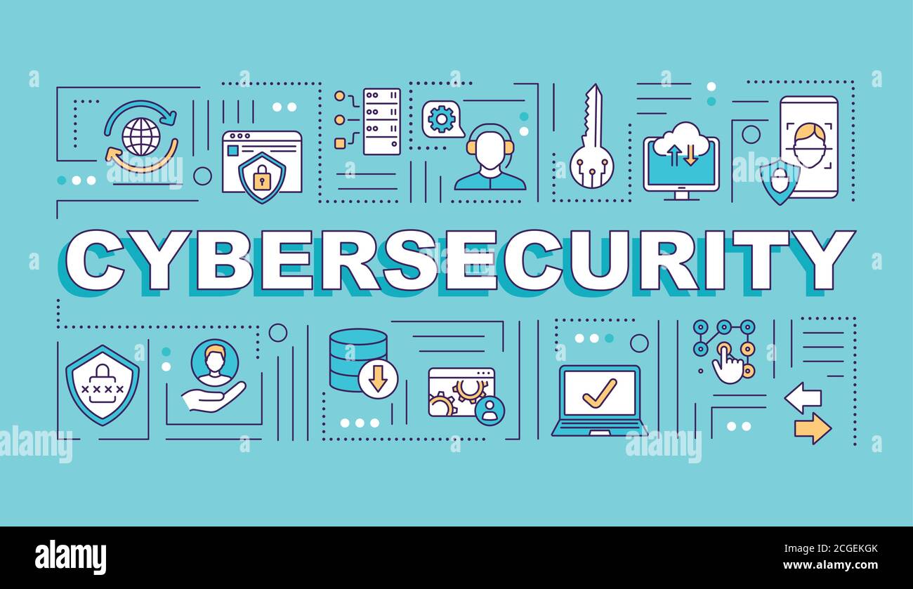 Cyber security system word concepts banner Stock Vector Image & Art - Alamy