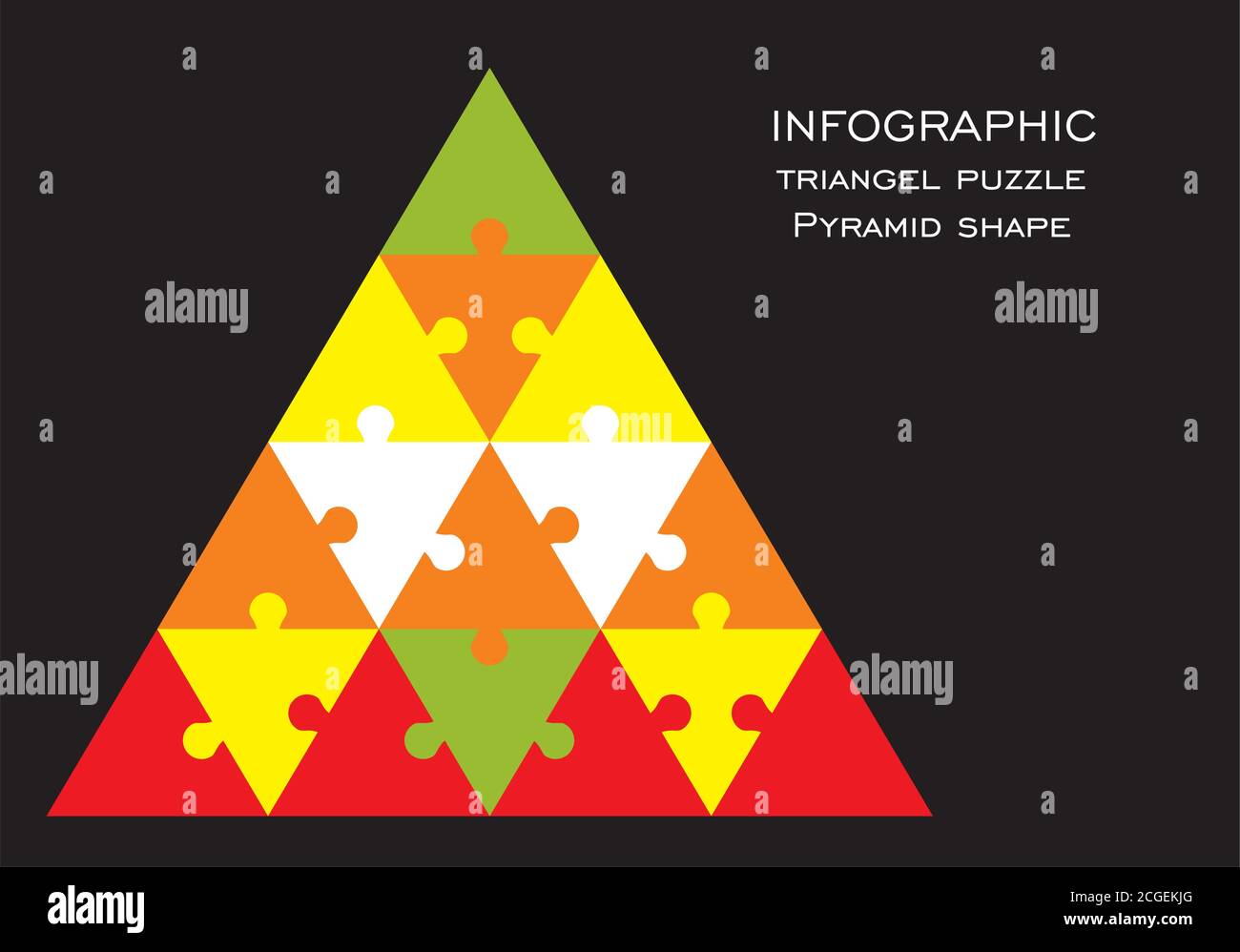 Triangle puzzle pieces. Vector illustration. EPS10 Stock Vector Image & Art  - Alamy