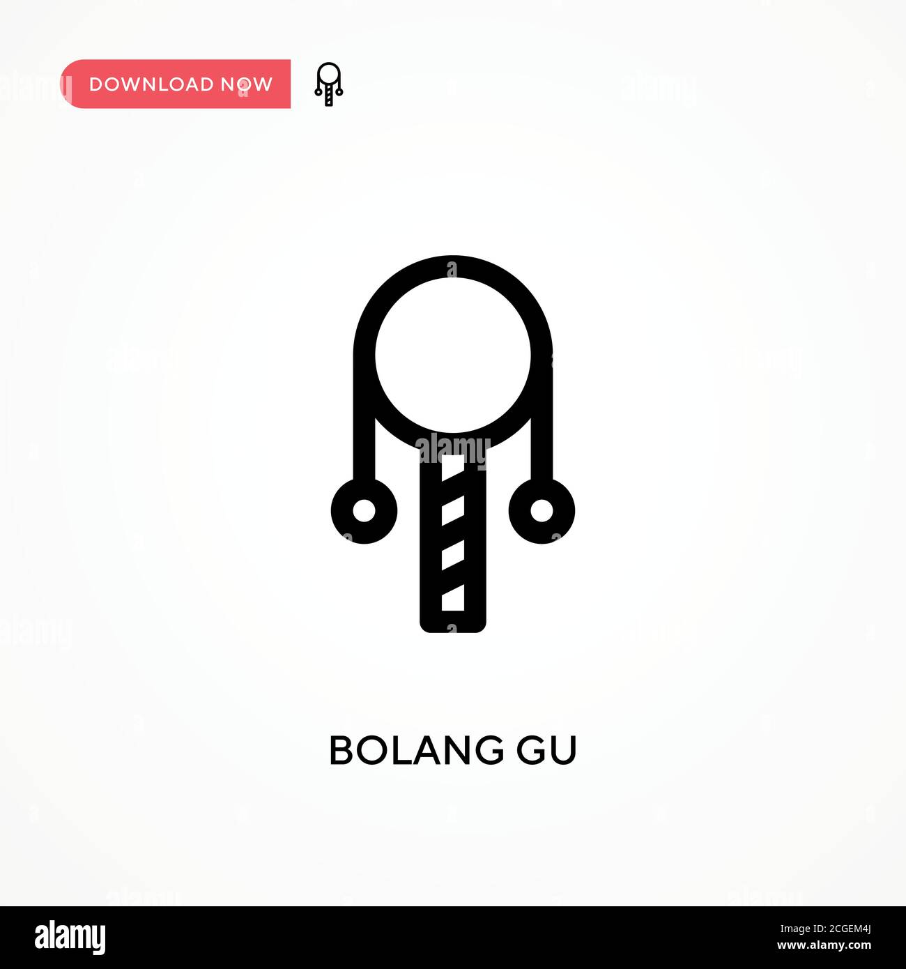 Bolang gu Simple vector icon. Modern, simple flat vector illustration for web site or mobile app Stock Vector