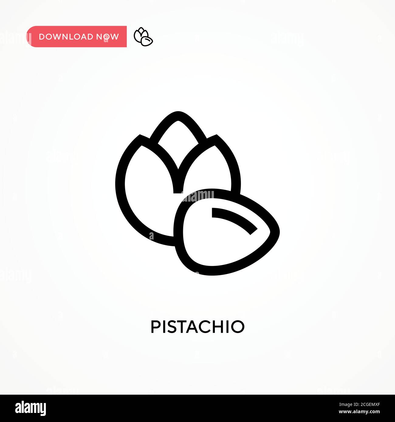 Pistachio Simple vector icon. Modern, simple flat vector illustration for web site or mobile app Stock Vector