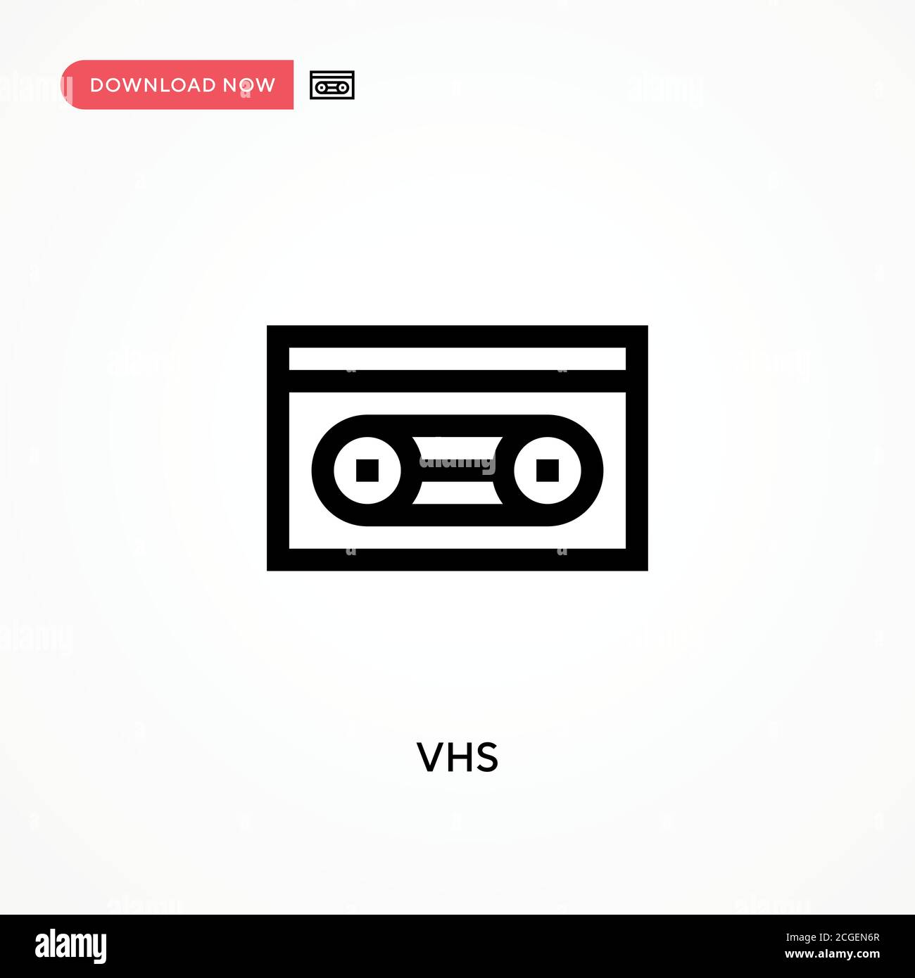 Vhs Simple vector icon. Modern, simple flat vector illustration for web site or mobile app Stock Vector