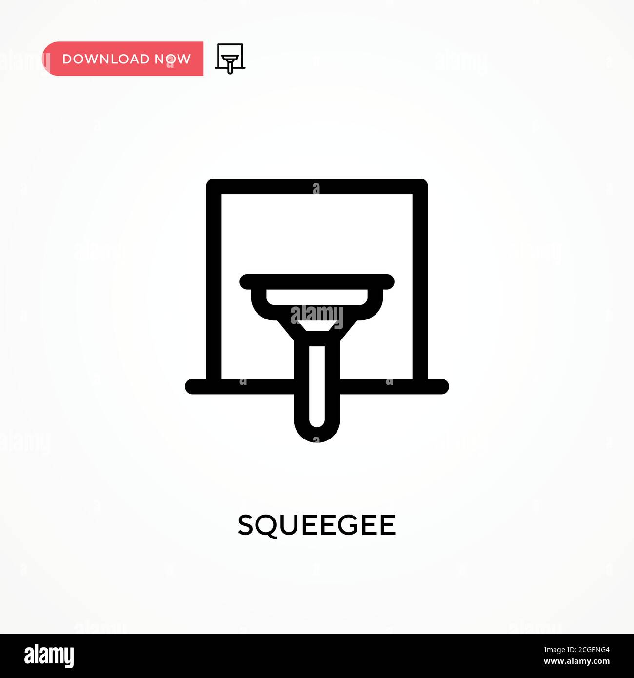 Squeegee Simple vector icon. Modern, simple flat vector illustration for web site or mobile app Stock Vector