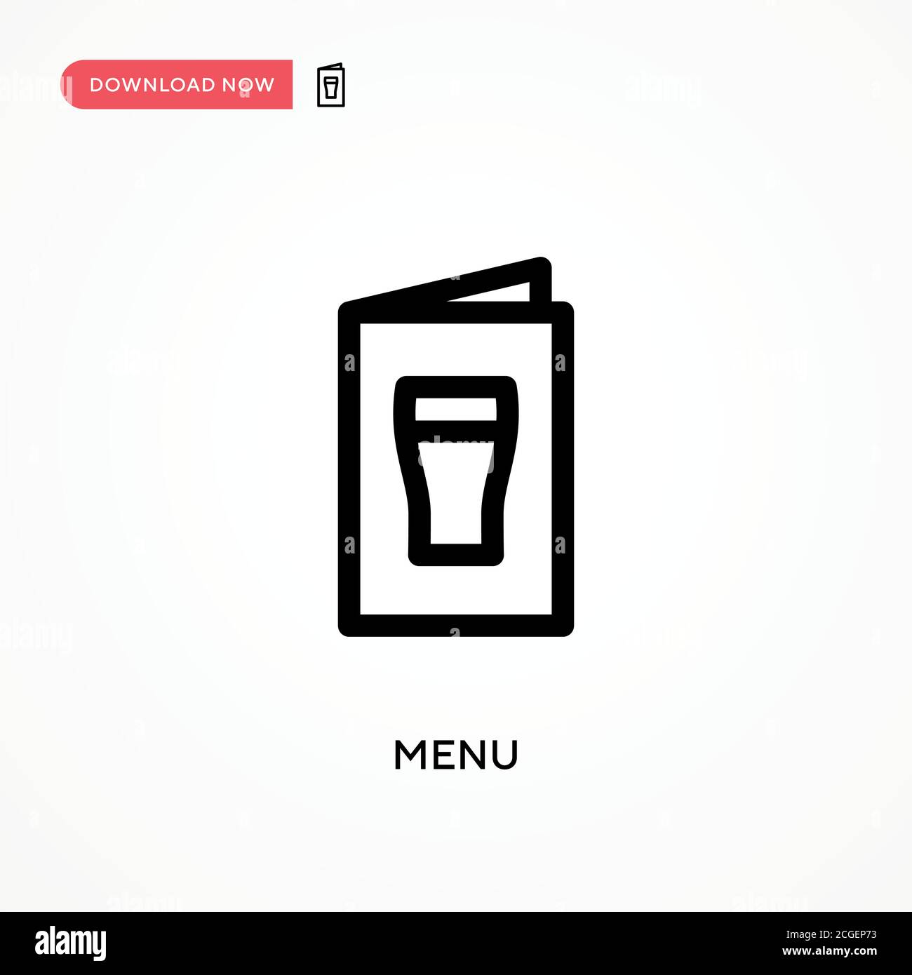 Menu Simple vector icon. Modern, simple flat vector illustration for ...
