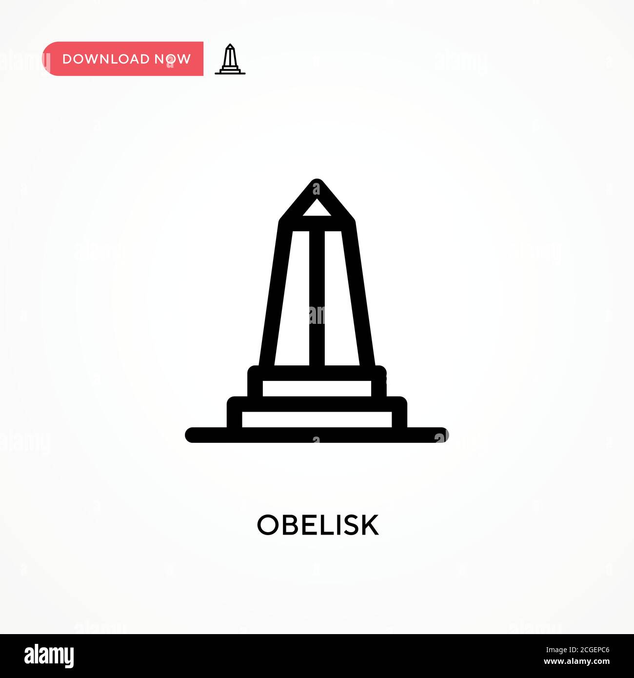 Obelisk Simple vector icon. Modern, simple flat vector illustration for ...