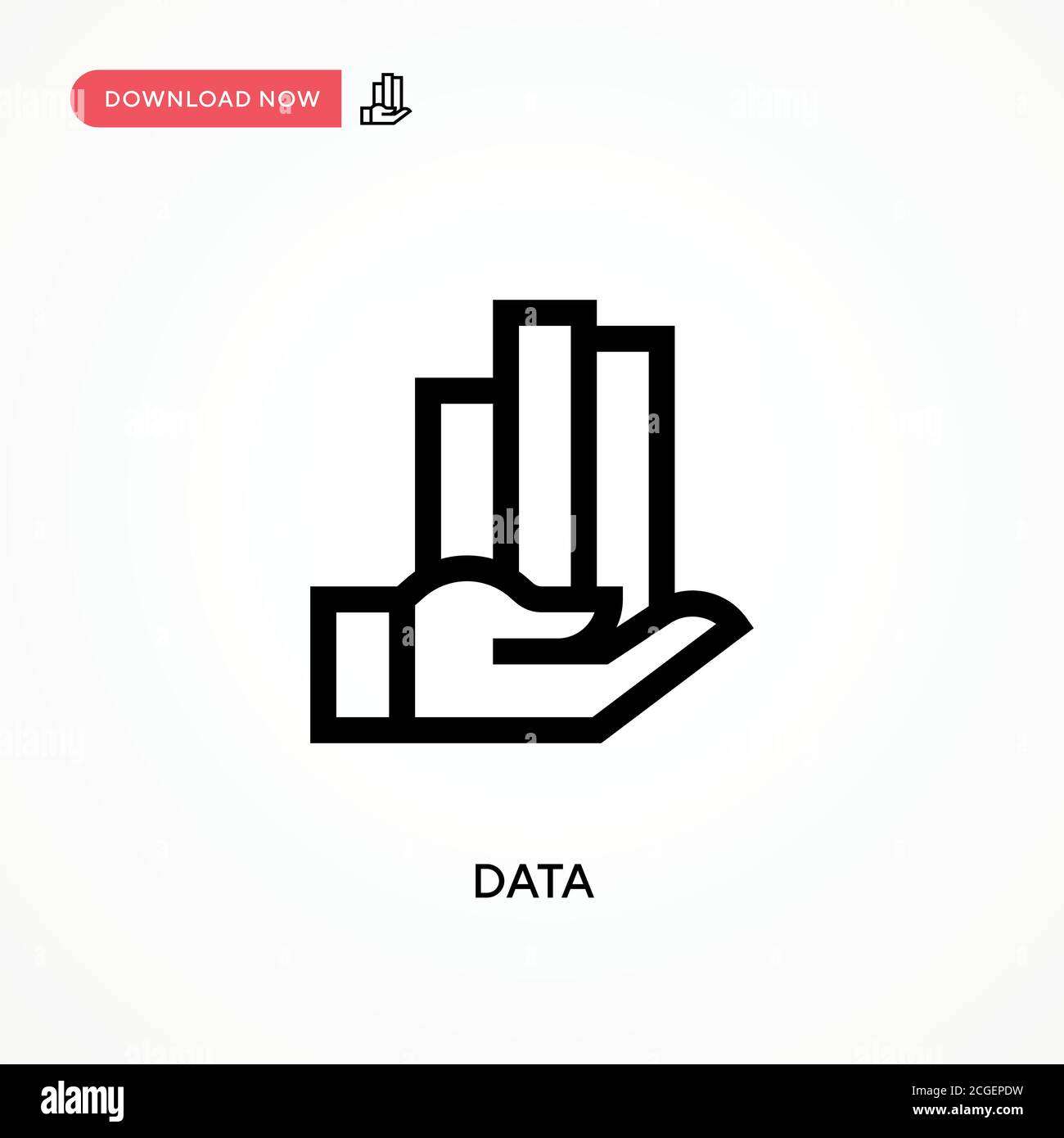 Data Simple vector icon. Modern, simple flat vector illustration for web site or mobile app Stock Vector