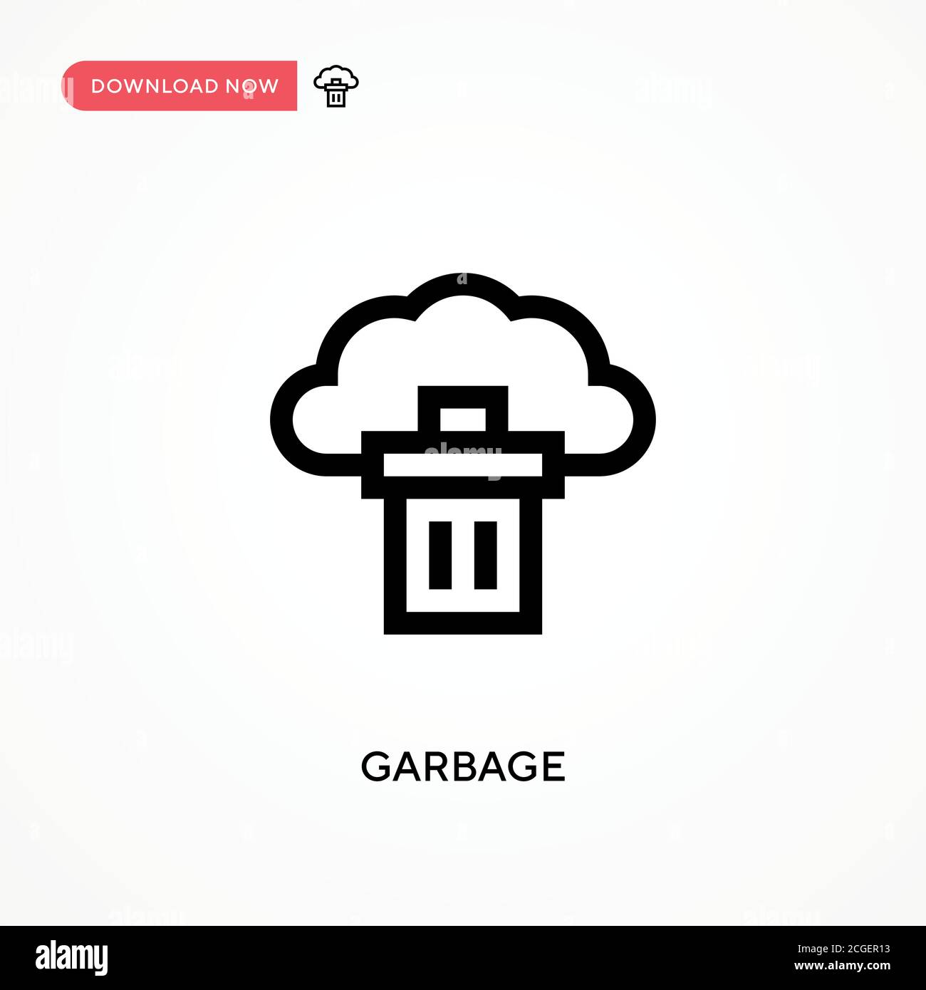 Garbage Simple vector icon. Modern, simple flat vector illustration for ...