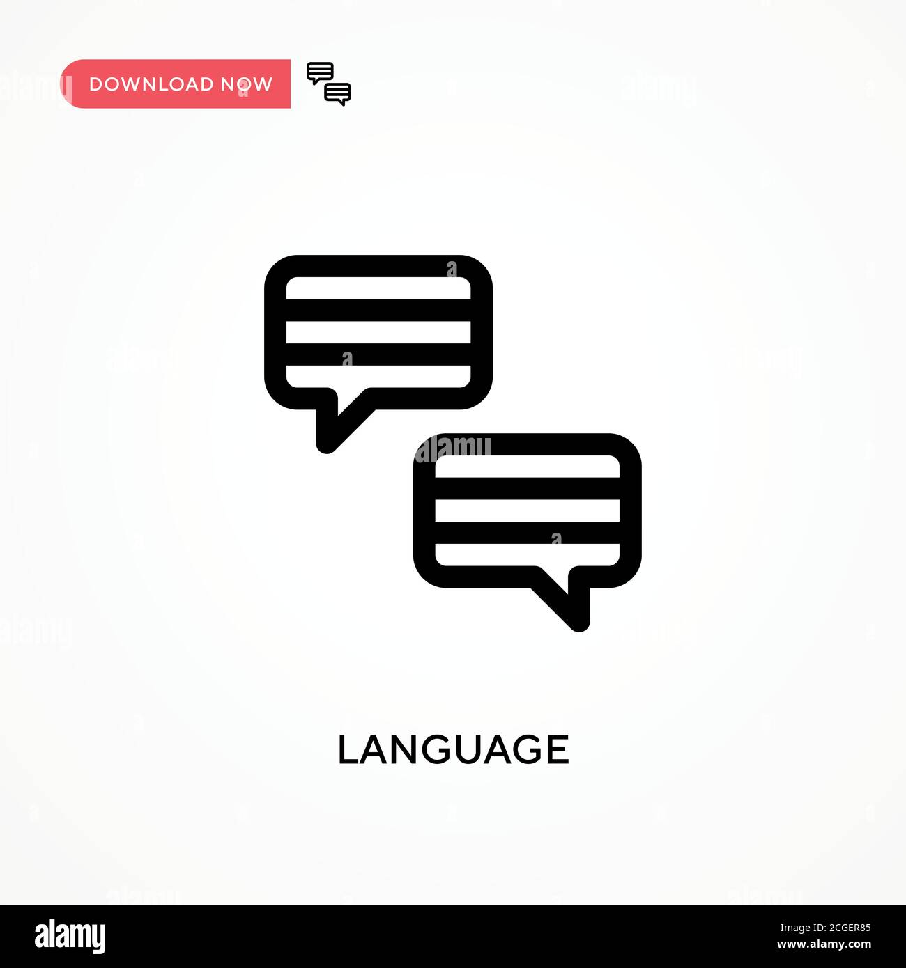 Language Simple vector icon. Modern, simple flat vector illustration ...