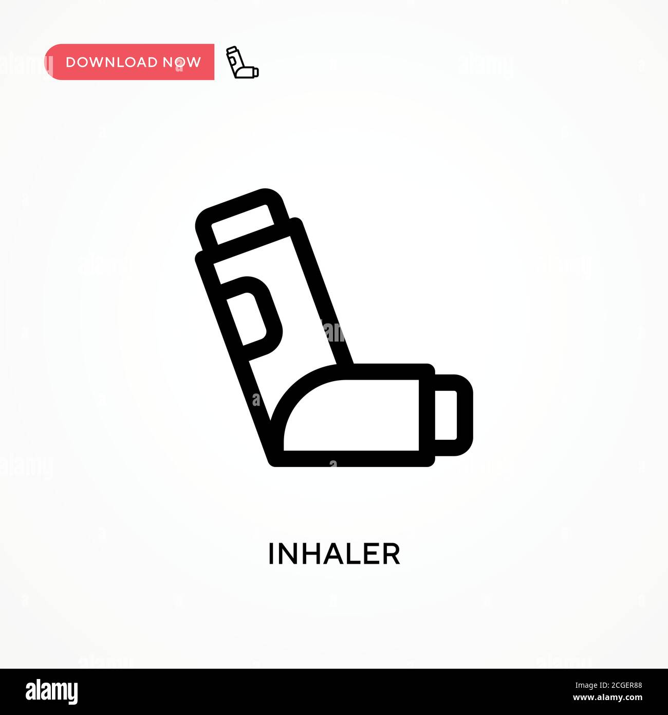 Inhaler Simple vector icon. Modern, simple flat vector illustration for ...