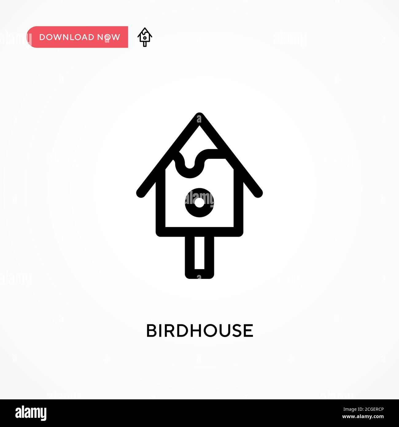 Birdhouse Simple vector icon. Modern, simple flat vector illustration for web site or mobile app Stock Vector