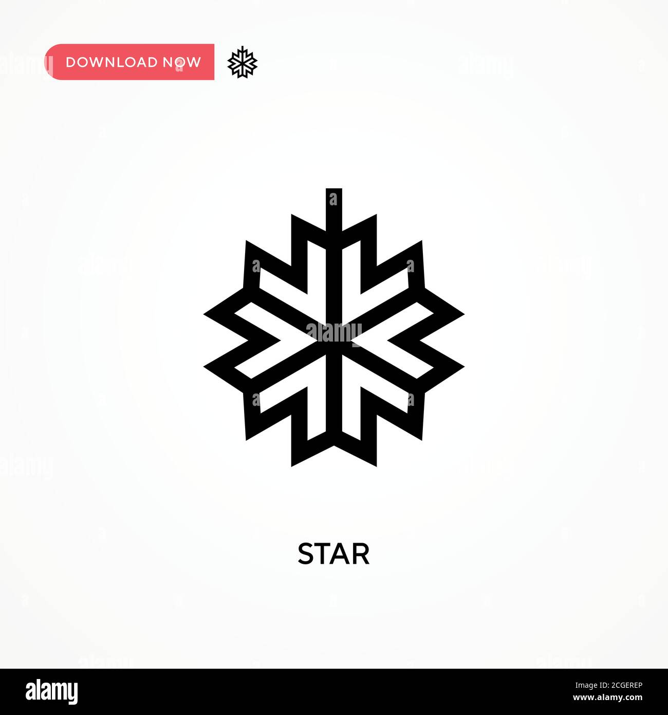 Star Simple vector icon. Modern, simple flat vector illustration for ...