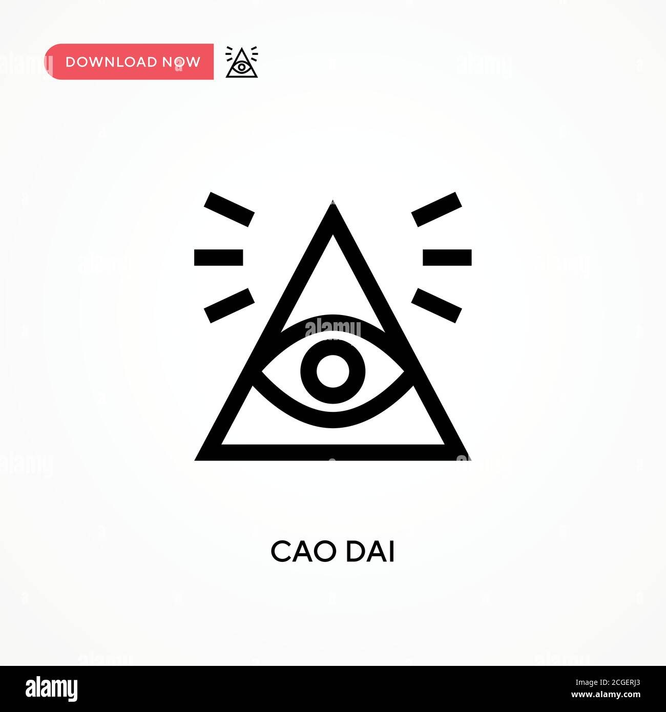 Cao dai Simple vector icon. Modern, simple flat vector illustration for web site or mobile app Stock Vector