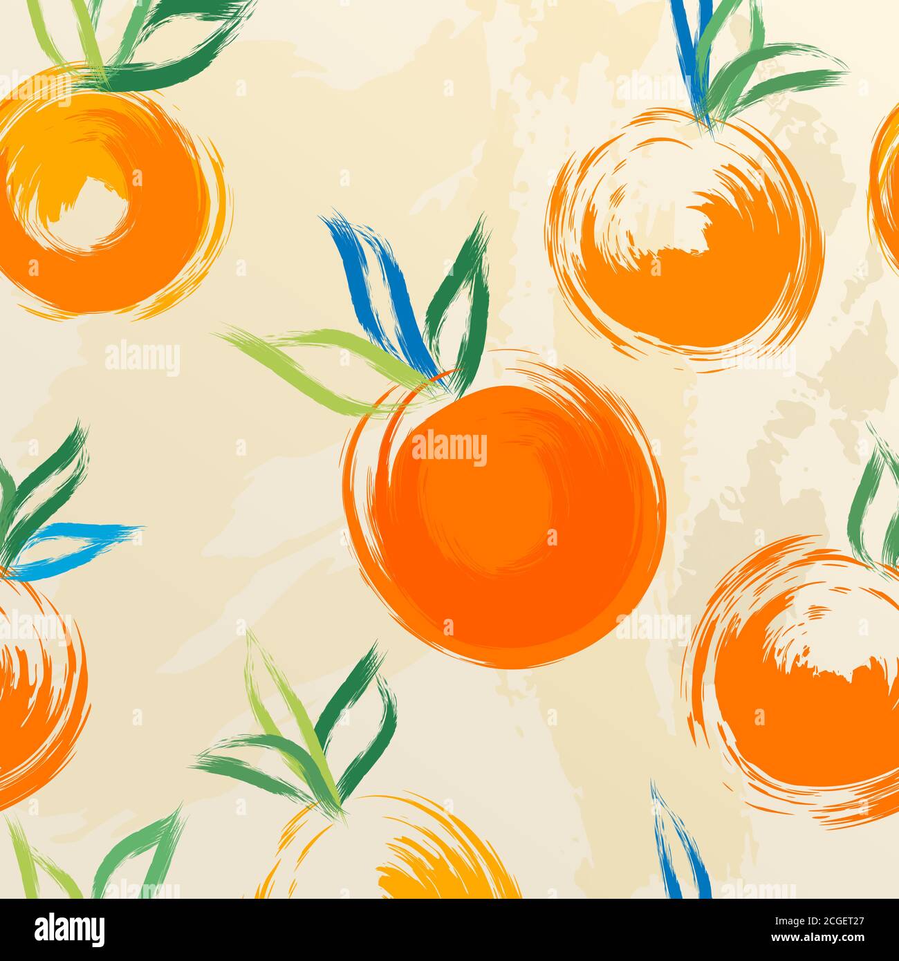 seamless background pattern, with circles, strokes and splashes, grungy Stock Vector