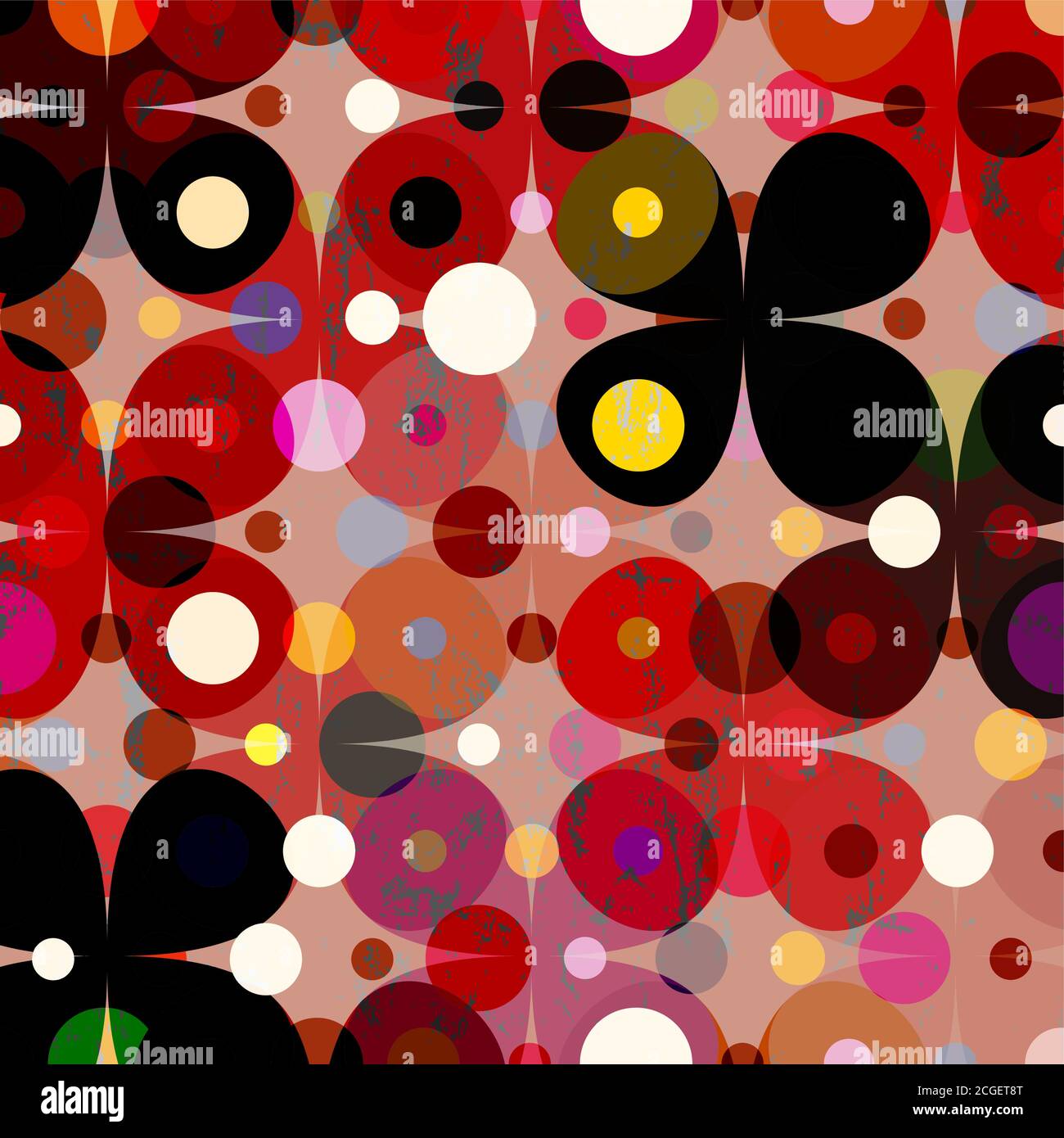 seamless pattern, background, halftone, retro/vintage style, with circles Stock Vector