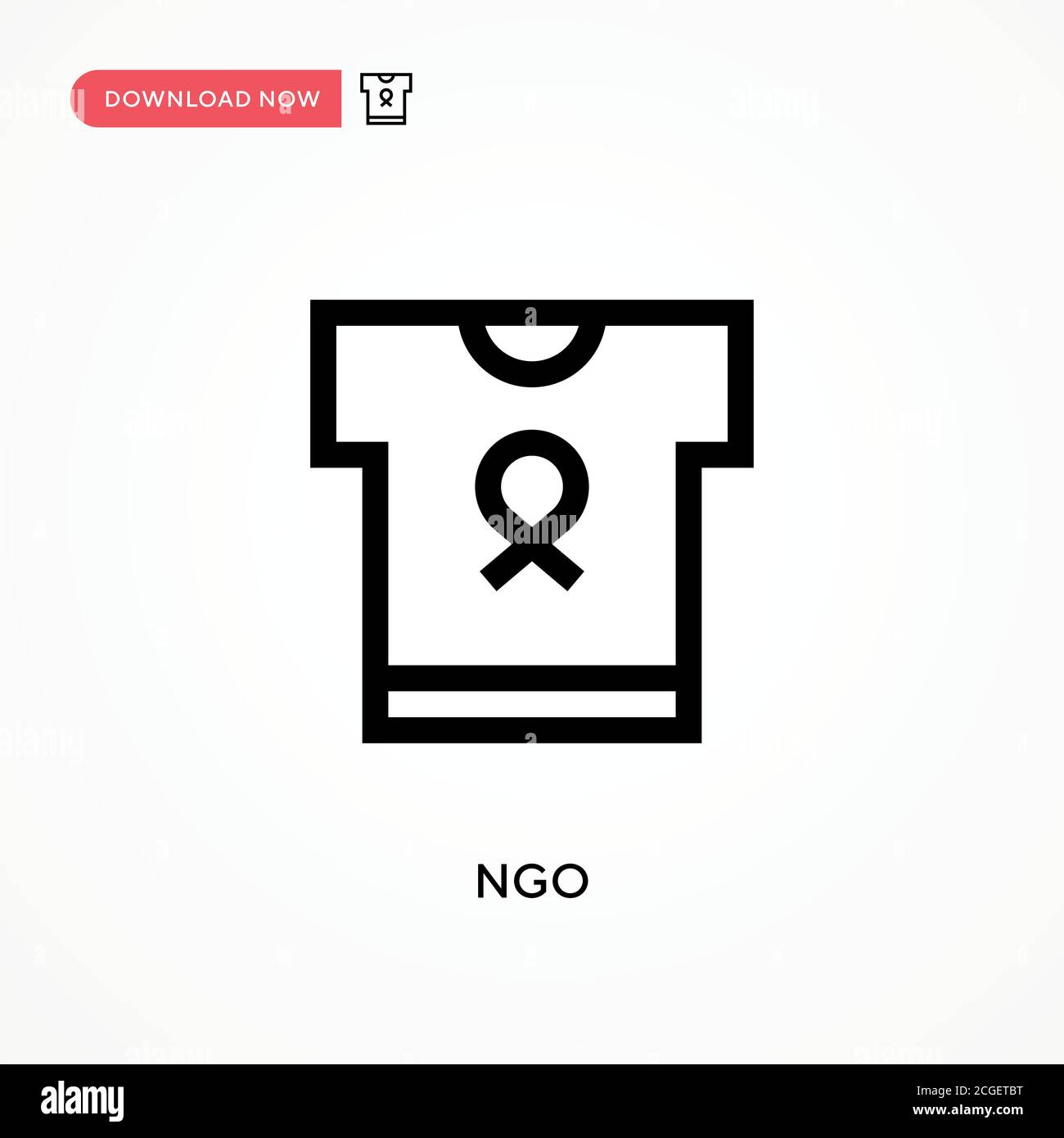 Ngo Simple vector icon. Modern, simple flat vector illustration for web ...