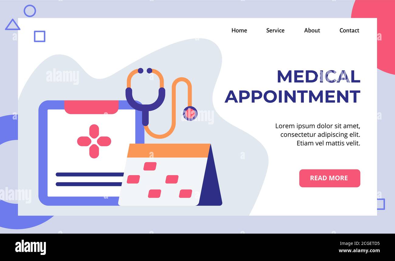 Medical appointment register schedule calender campaign for web website