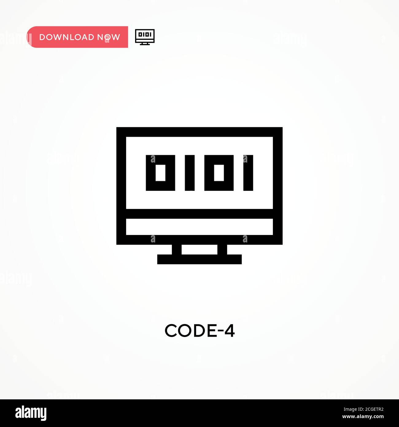 Code-4 Simple vector icon. Modern, simple flat vector illustration for ...
