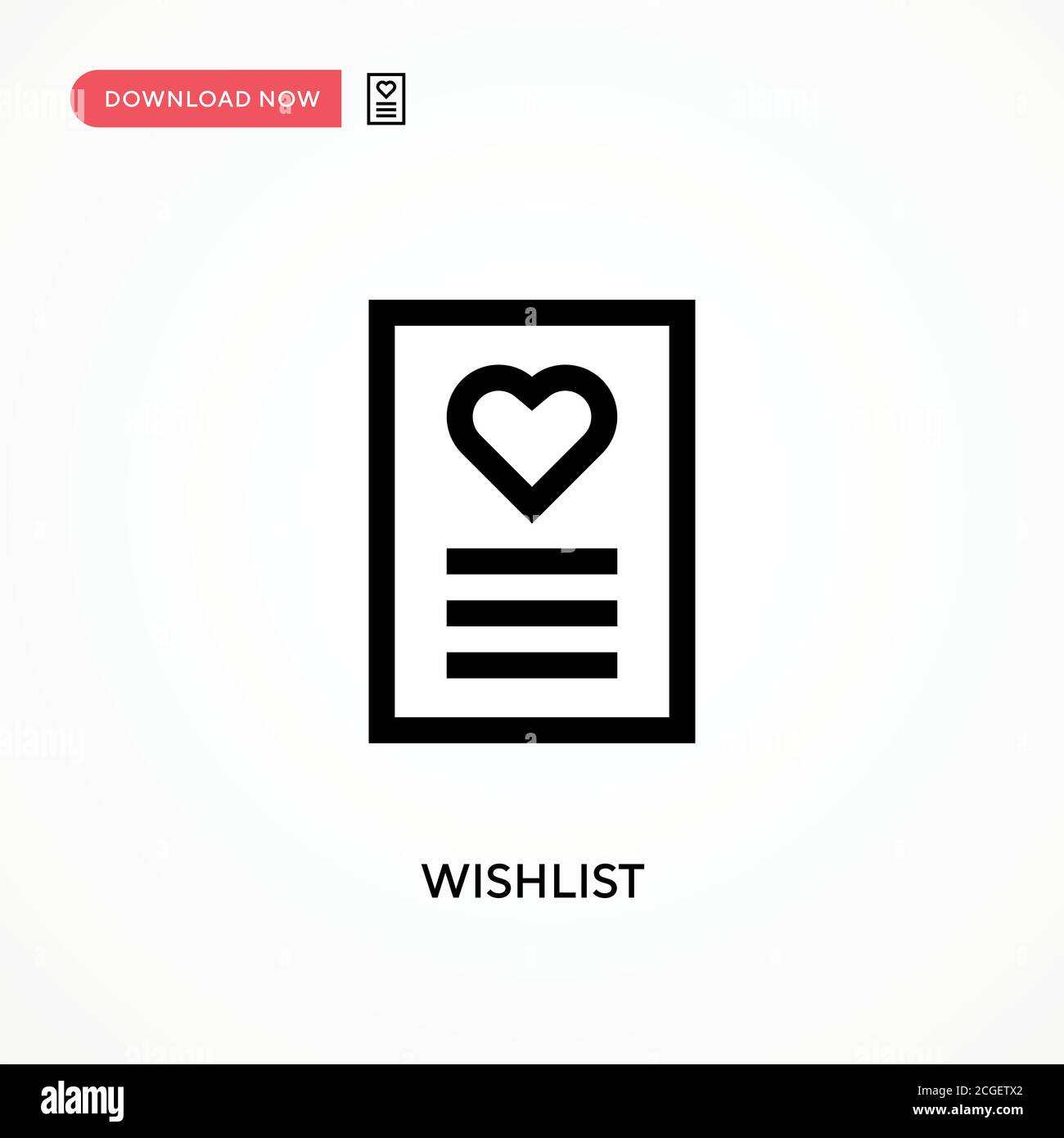 Wishlist Simple vector icon. Modern, simple flat vector illustration for web site or mobile app Stock Vector