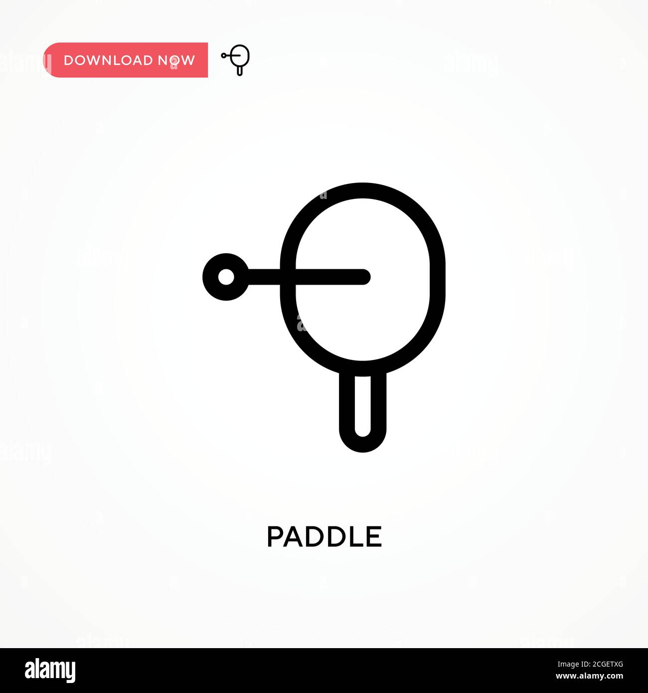 Paddle Simple vector icon. Modern, simple flat vector illustration for web site or mobile app Stock Vector