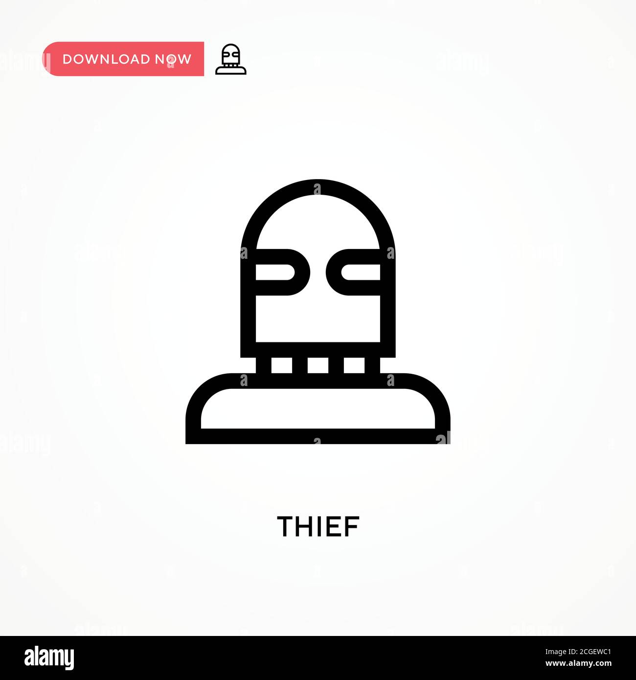 Thief Simple vector icon. Modern, simple flat vector illustration for web site or mobile app Stock Vector