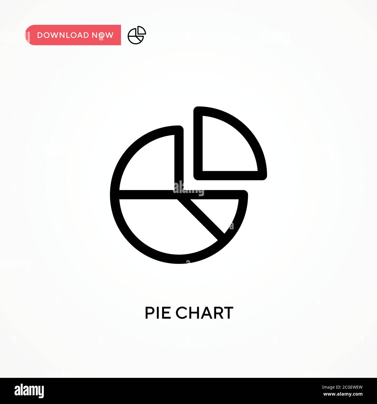 Pie chart Simple vector icon. Modern, simple flat vector illustration ...