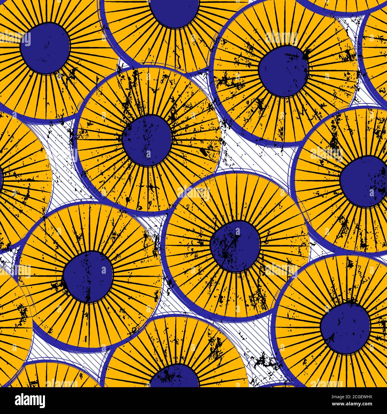 seamless pattern background, with circles, strokes and splashes, grungy Stock Vector