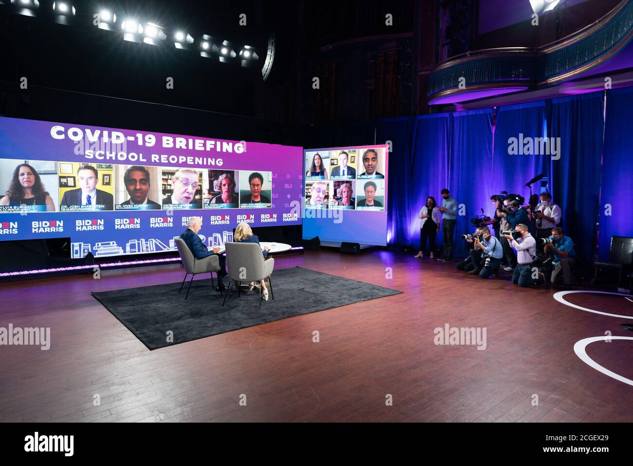 WILMINGTON, PA, USA - 02 September 2020 - Former Second Lady Jill Biden with her husband - the Democratic US presidential candidate Joe Biden at a pre Stock Photo