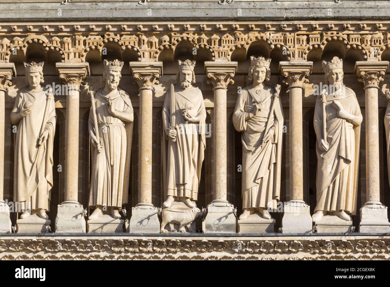 Architectural details of Notre Dame in Paris Stock Photo Alamy