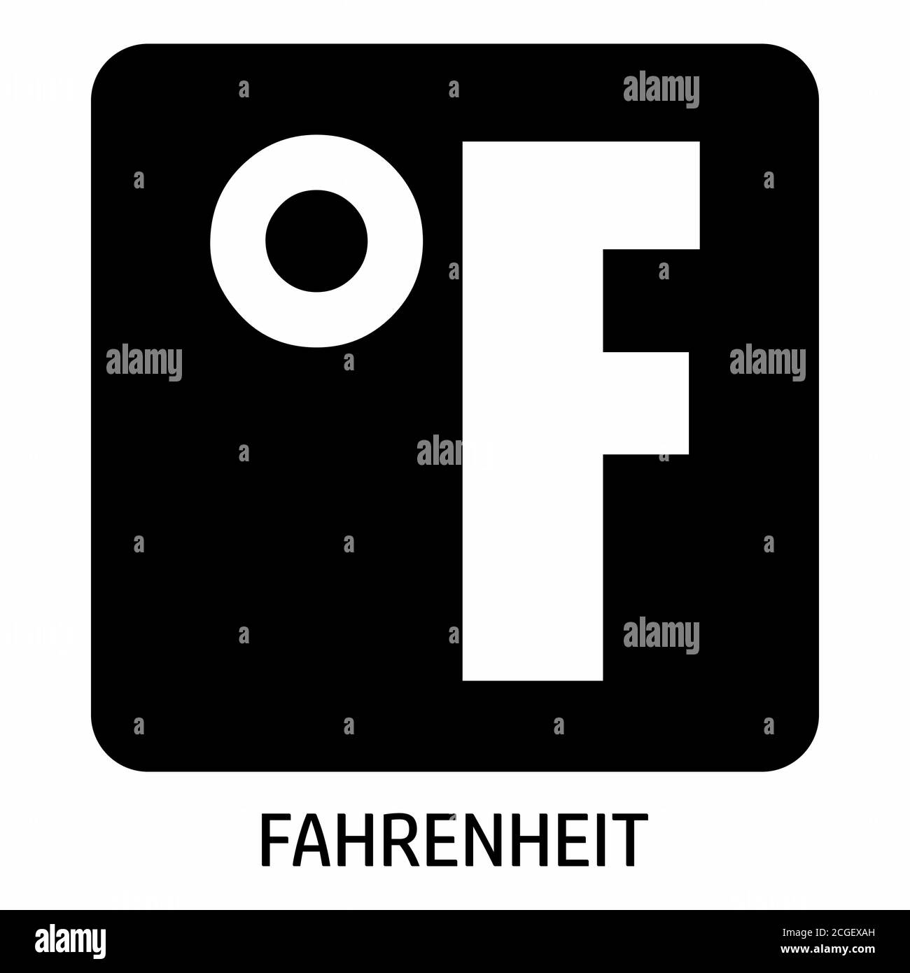 Fahrenheit degree icon illustration Stock Vector