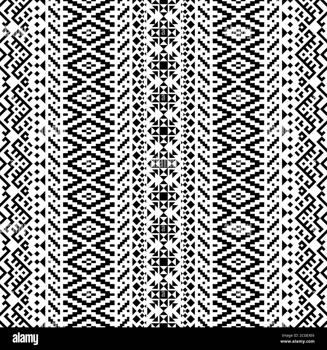 Vertical seamless ethnic pattern texture design background in black ...