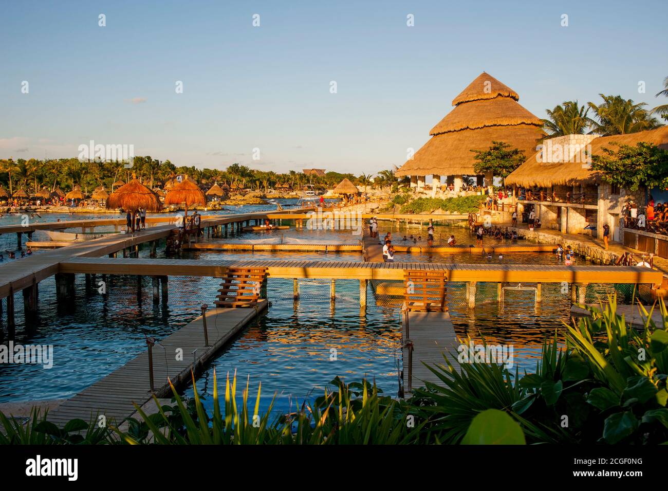 The Xcaret Eco Theme Park on the Riviera Maya near Cancun in the state of Quintana Roo, Mexico. Stock Photo