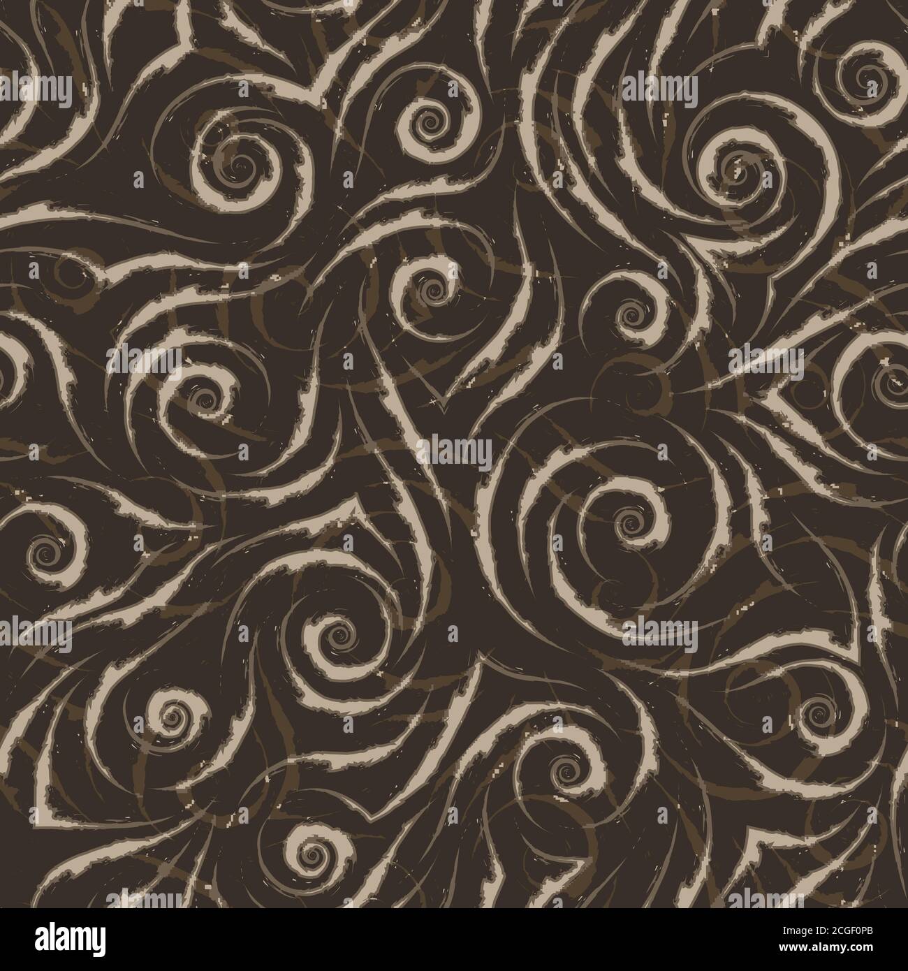 Stock seamless vector pattern of beige flowing lines with torn edges ...