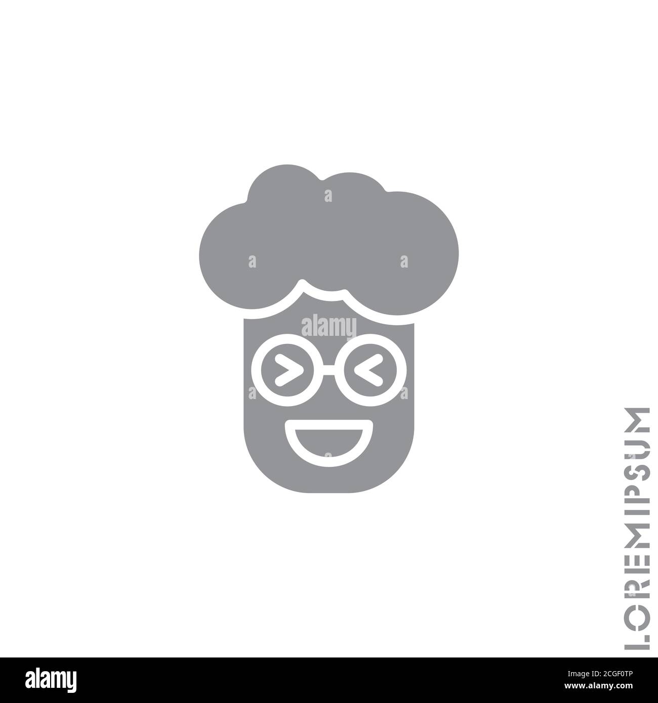 Emoticon vector boy, man icon gray on white background. vector emoticon icon symbol sign from modern user interface collection for mobile concept and Stock Vector