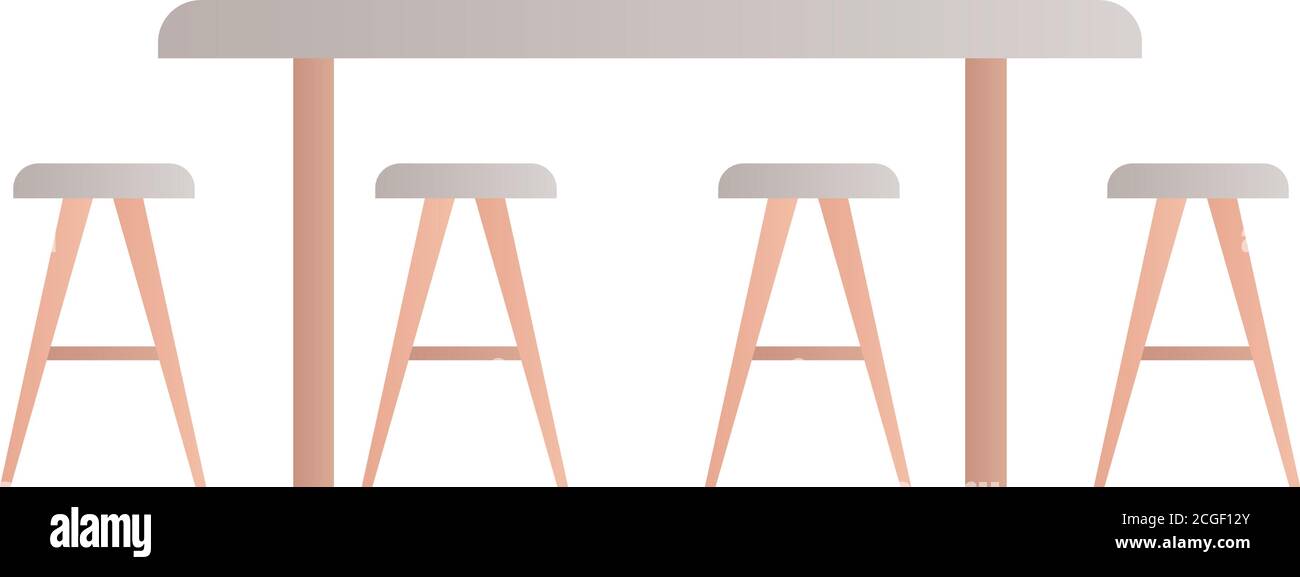 Isolated table with chairs vector design Stock Vector Image & Art - Alamy
