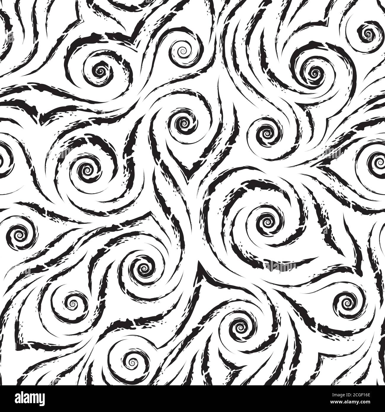 Stock Vector Black Seamless Pattern Abstract Texture Torn Lines White ...