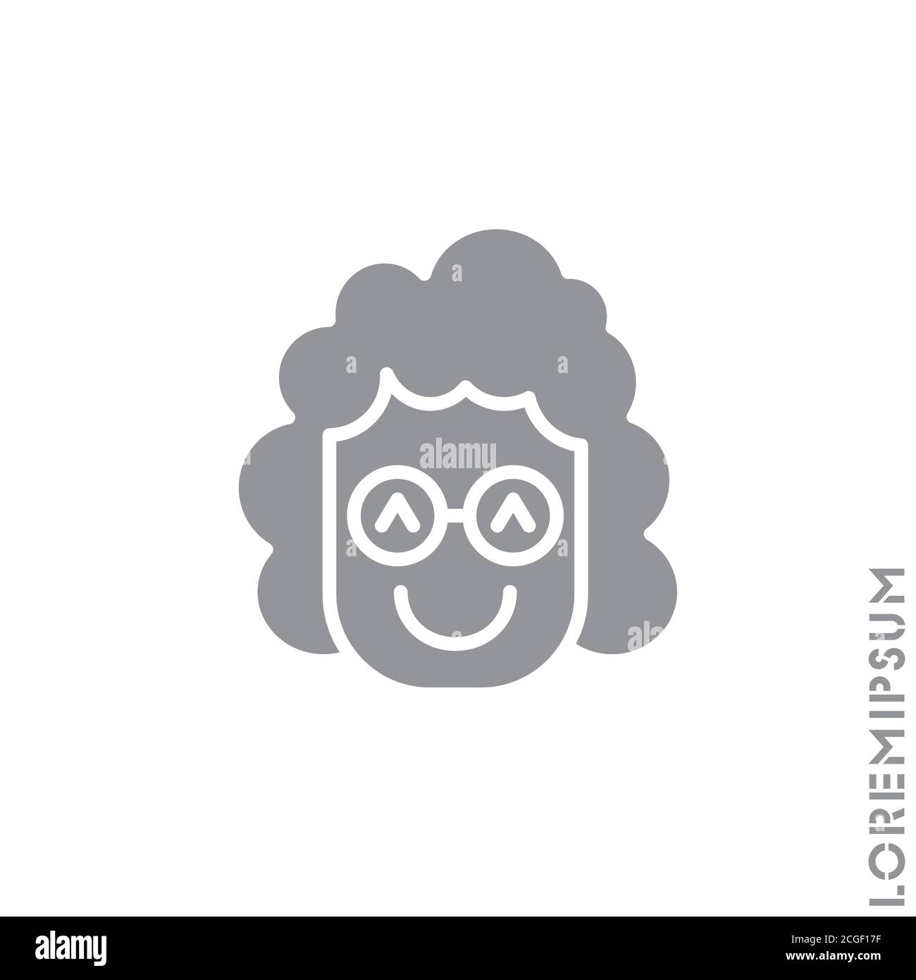 Smile icon girl, woman. Happy, laughing, emotions icon. Simple vector ...