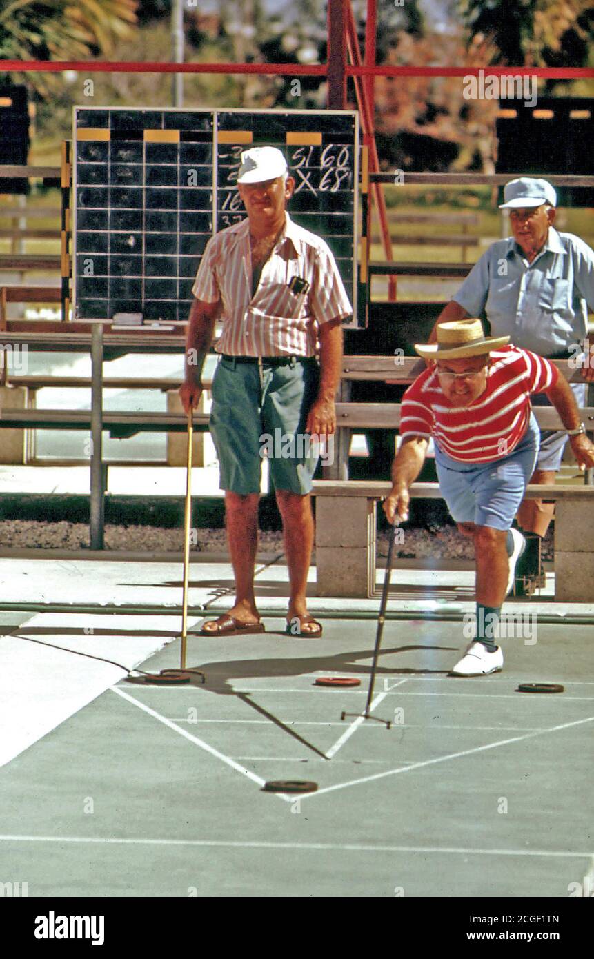 Shuffleboard Is Popular at the Century Village Retirement Community