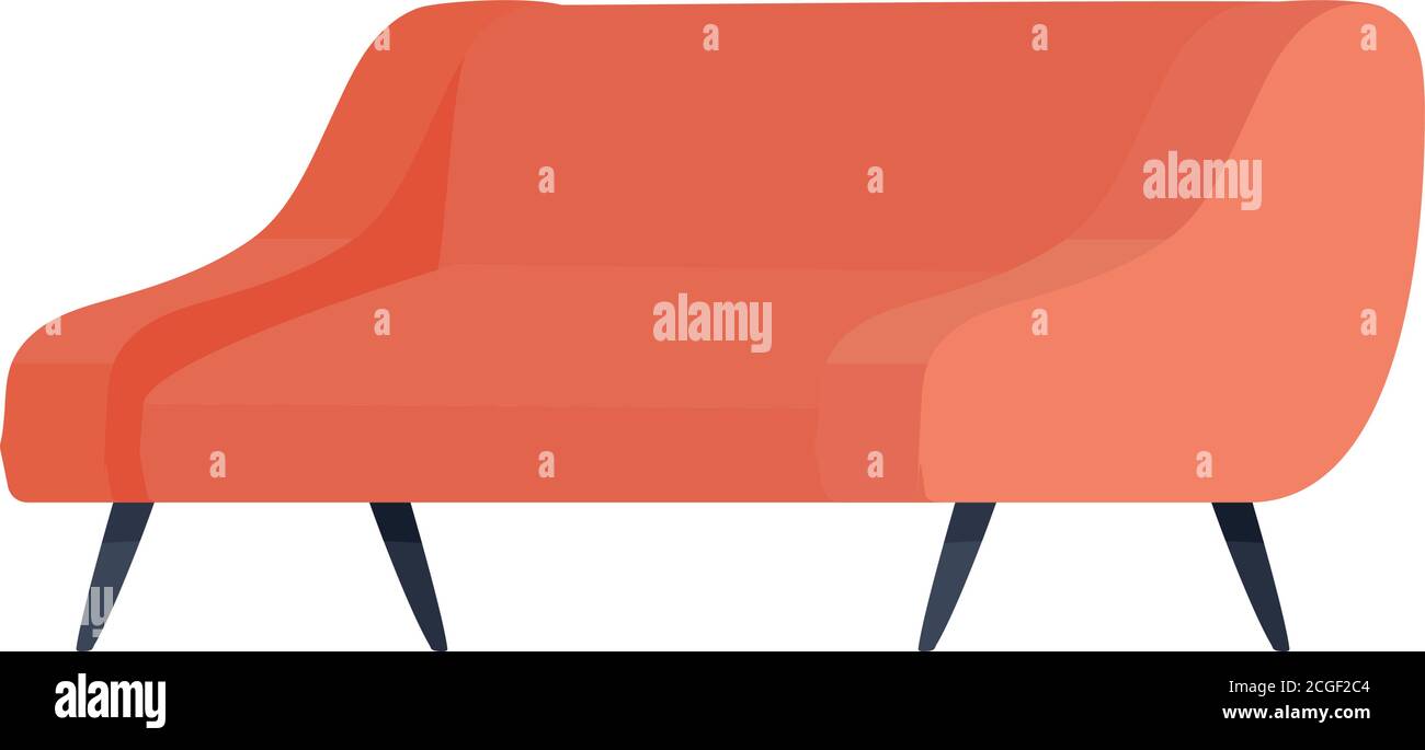 Isolated red couch vector design Stock Vector