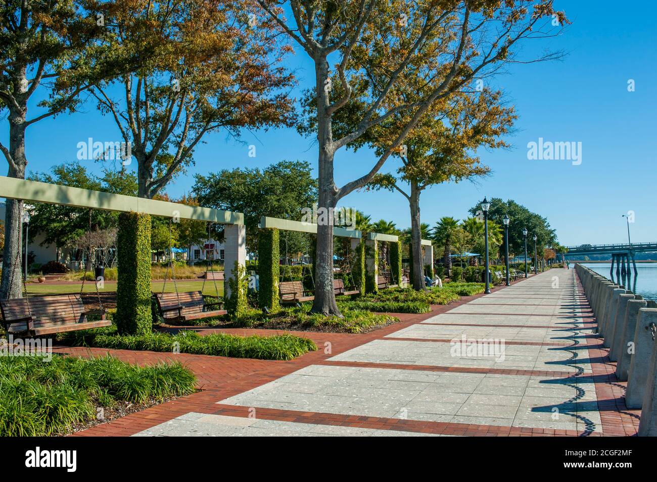 The Henry C. Chambers Waterfront Park in Beaufort, South Carolina, USA