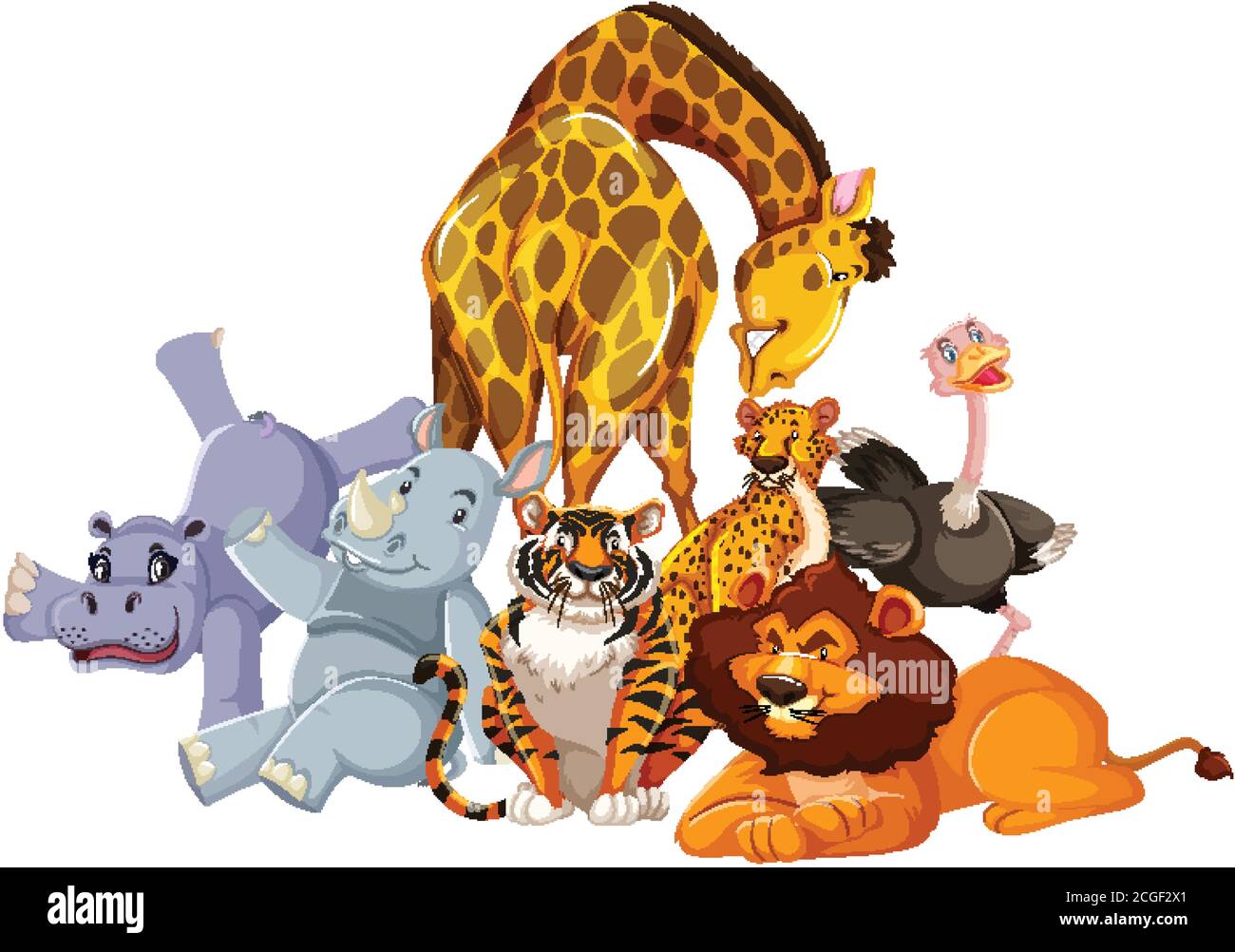 Group of wild animals illustration Stock Vector Image & Art - Alamy