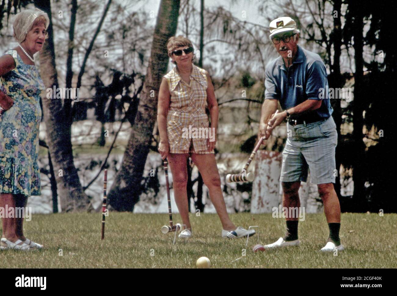 On the Croquet Court at Century Village Retirement Community West Palm