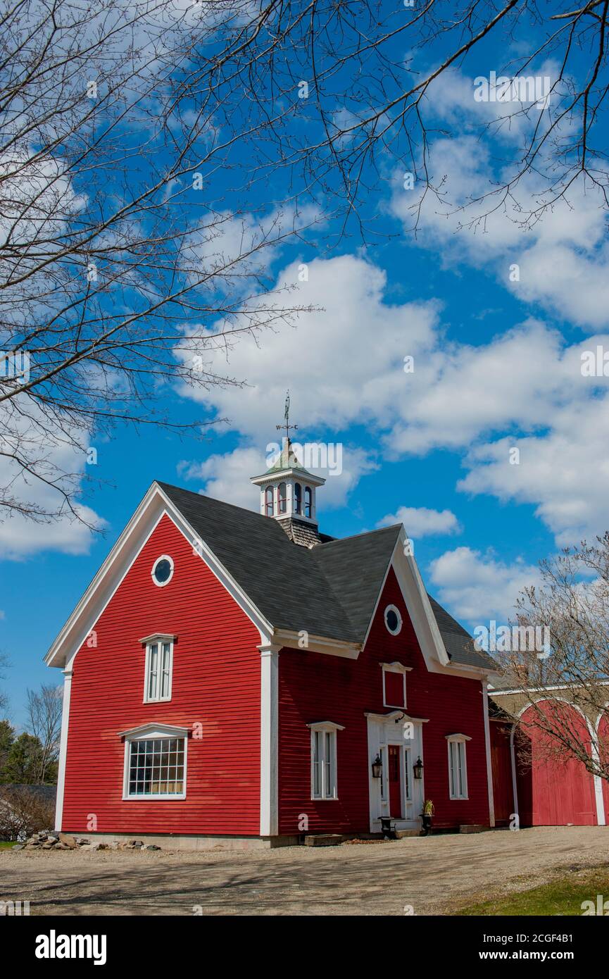 A small red house in Wiscasset, Maine, United States Stock Photo Alamy