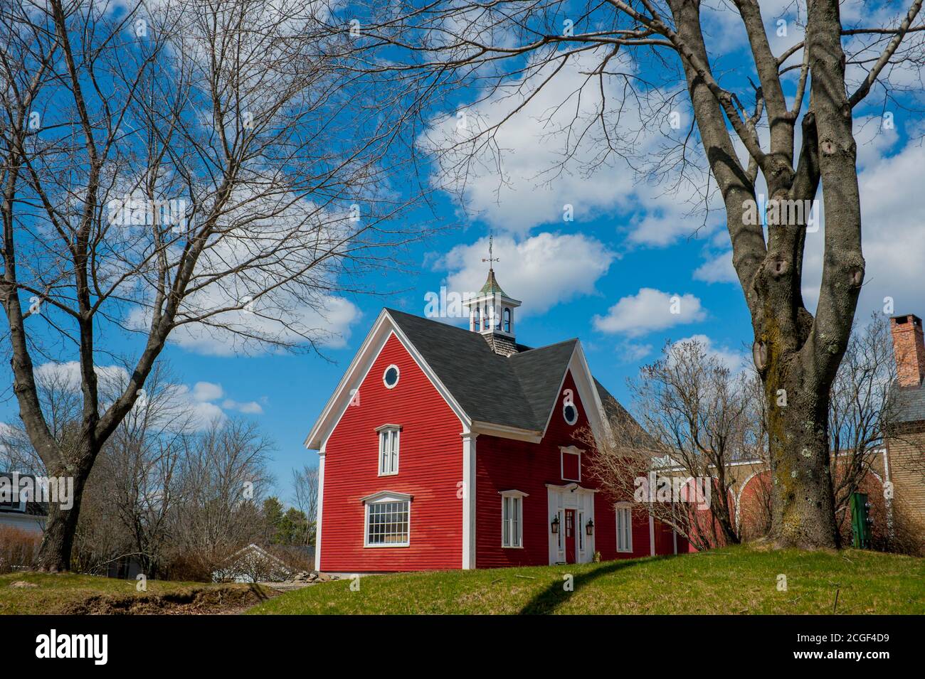 A small red house in Wiscasset, Maine, United States Stock Photo Alamy