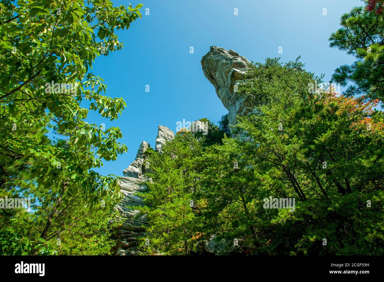 Stokes County View of the Hanging Rock in the Hanging Rock State Park in Stokes ...