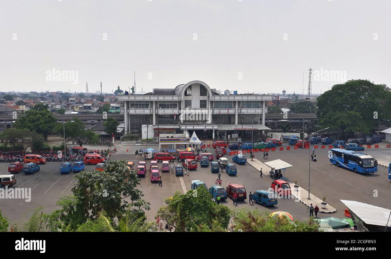 Depok Indonesia September 21 2019 View Of Depok Baru Train Station Seen From Above Stock Photo Alamy<script async src=