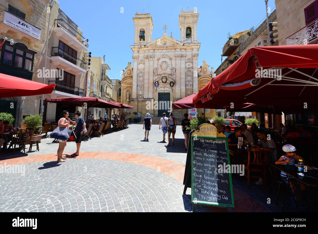 St George's Basilica in VIctoria, Gozo, Malta. Stock Photo
