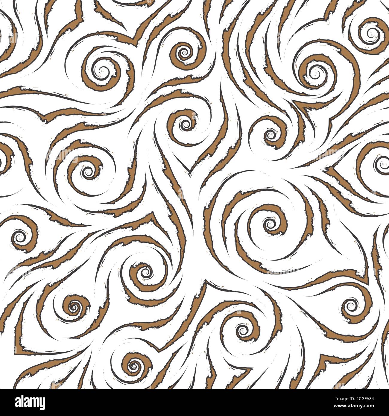 Stock seamless vector pattern of brown flowing lines with ragged edges ...