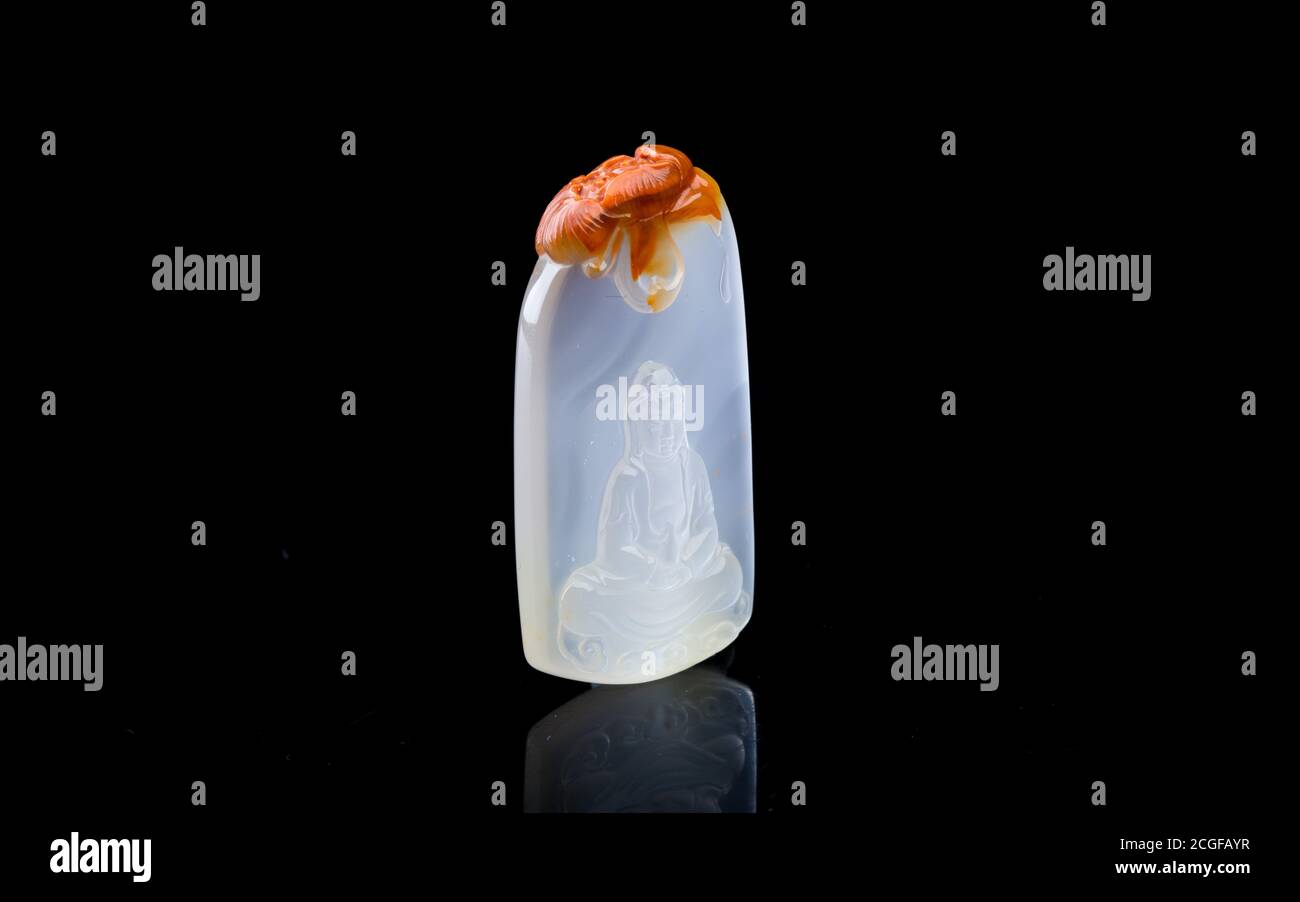 Quan Yin jade pendant features Stock Photo Alamy
