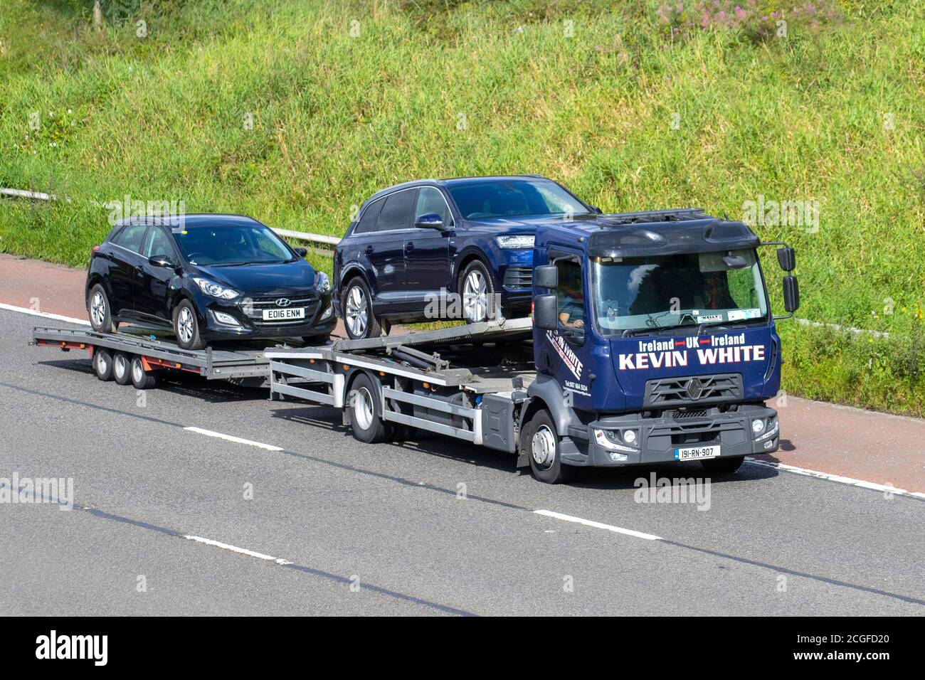 Kevin White Irish Auto transporter, car transporter carrier; Motorway