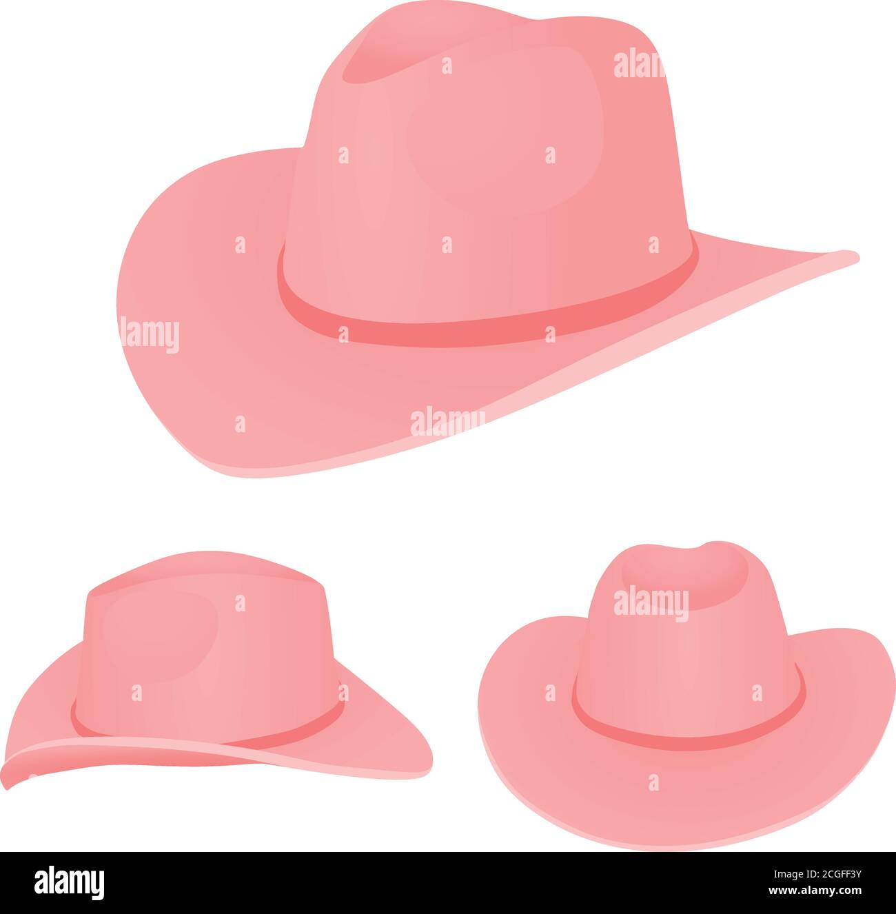 Pink cowboy hat, vector Stock Vector